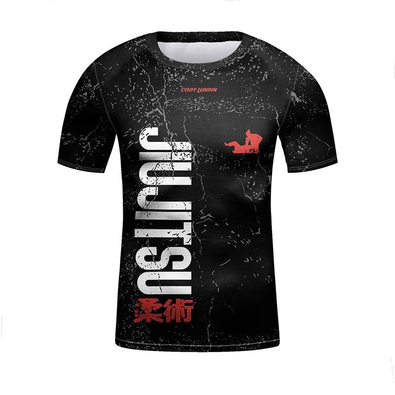 Breathable Kids Jiu Jitsu Muay Thai Rashguard Set 3D Print Boys - ToylandEU