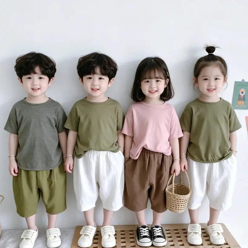  Breathable Kids Linen Harem Pants Elastic Waist Summer -  ToylandEU™