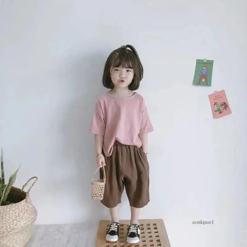  Breathable Kids Linen Harem Pants Elastic Waist Summer -  ToylandEU™
