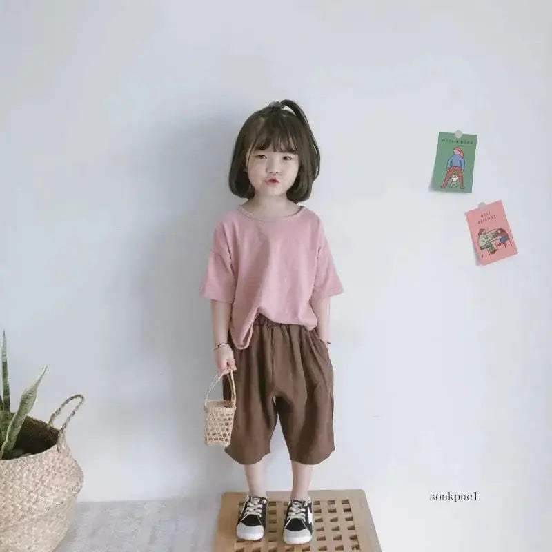  Breathable Kids Linen Harem Pants Elastic Waist Summer -  ToylandEU™