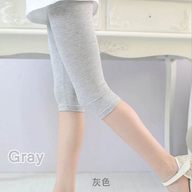 Breathable Leggings Candy Color Calf Length Slim Fit Knitted For Girls 2 To 12 Years - ToylandEU