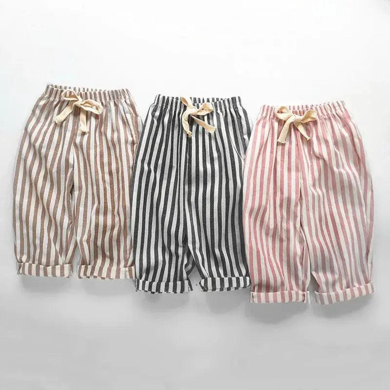  Breathable Linen Cotton Kids Pants Unisex -  ToylandEU™