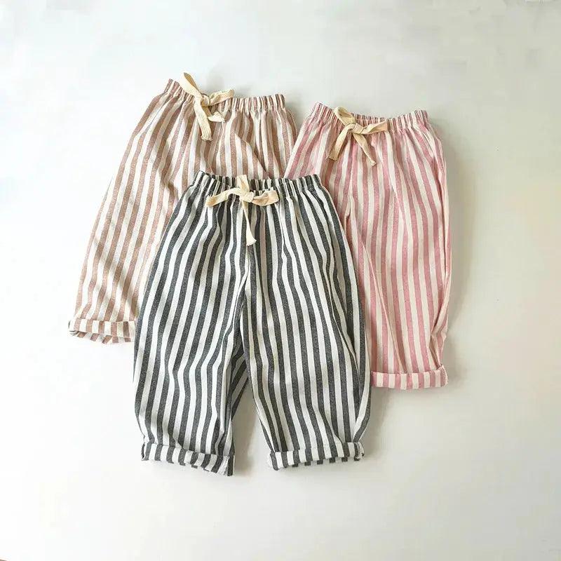  Breathable Linen Cotton Kids Pants Unisex -  ToylandEU™