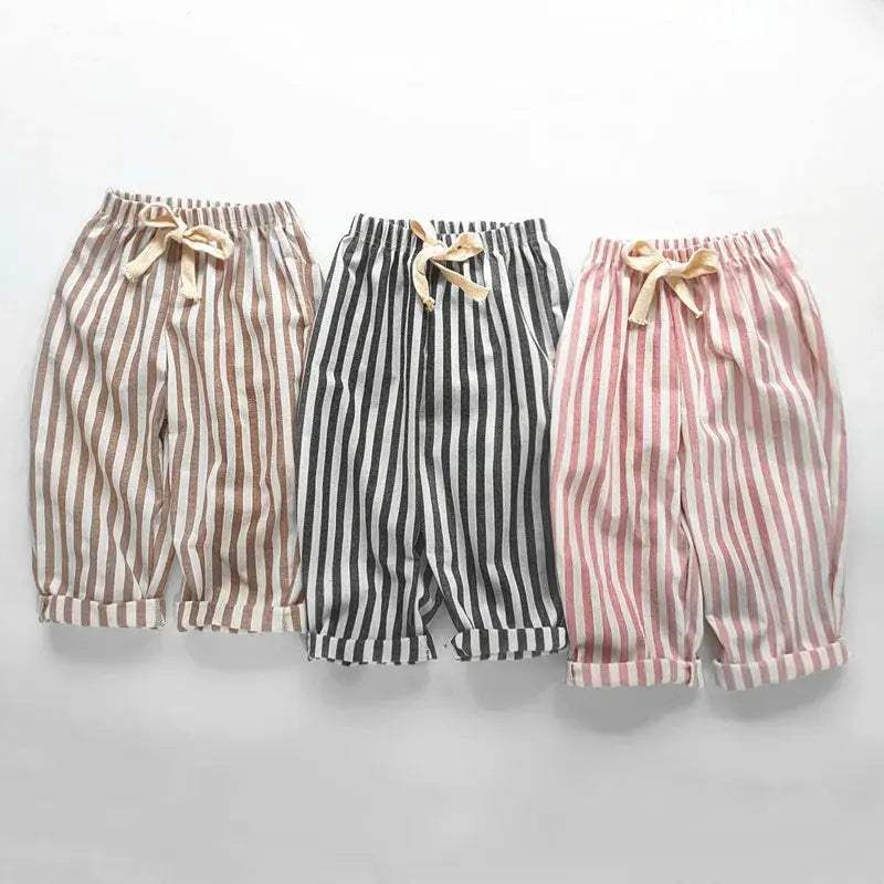  Breathable Linen Cotton Kids Pants Unisex -  ToylandEU™