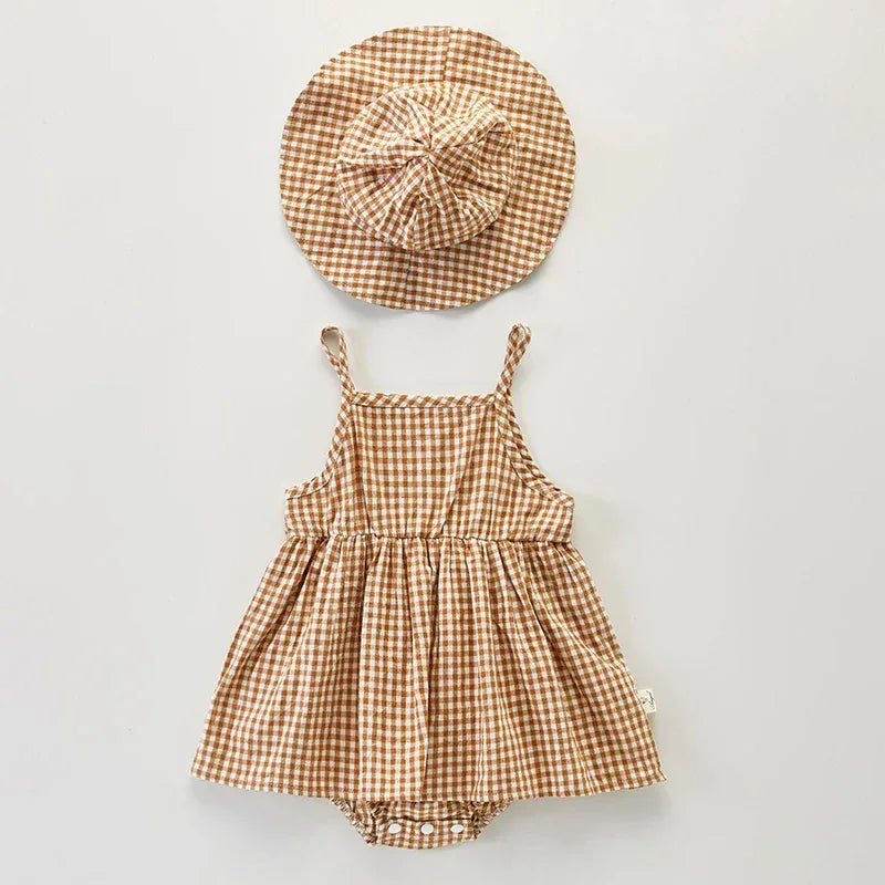 Breathable Soft Cotton Baby Romper With Hat For Summer - ToylandEU