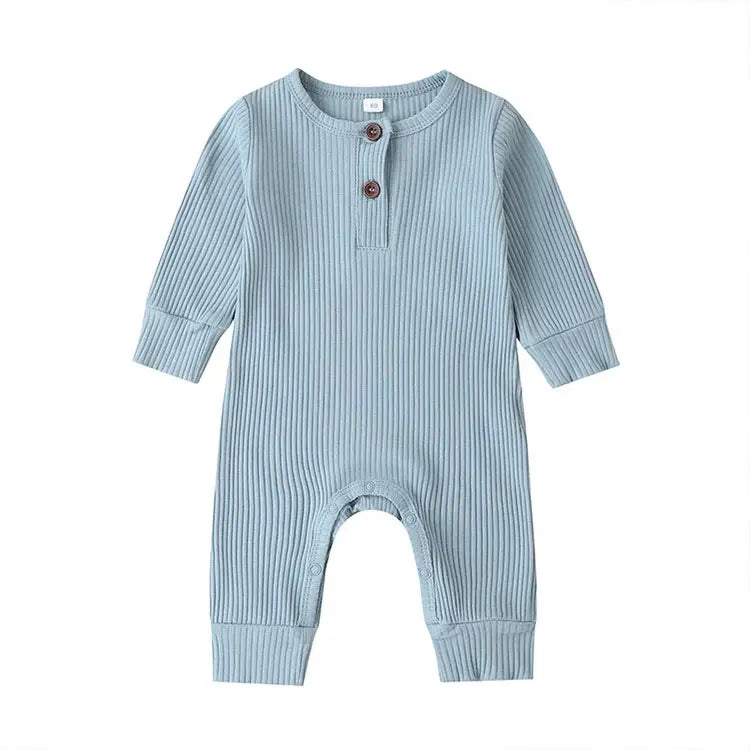 Breathable Soft Cotton Unisex Baby Romper Long Sleeve - ToylandEU
