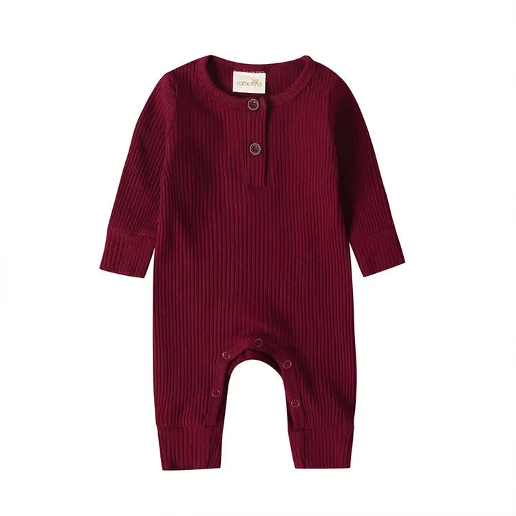 Breathable Soft Cotton Unisex Baby Romper Long Sleeve - ToylandEU