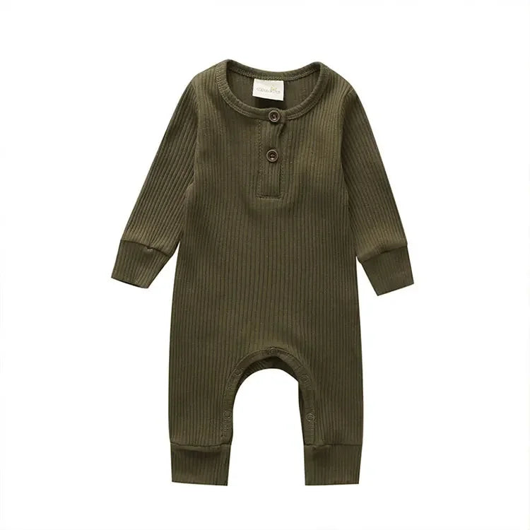 Breathable Soft Cotton Unisex Baby Romper Long Sleeve - ToylandEU