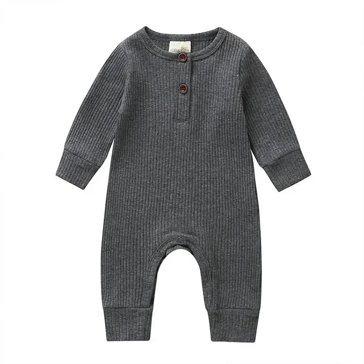 Breathable Soft Cotton Unisex Baby Romper Long Sleeve - ToylandEU