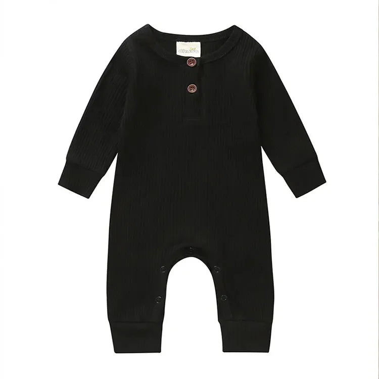 Breathable Soft Cotton Unisex Baby Romper Long Sleeve - ToylandEU
