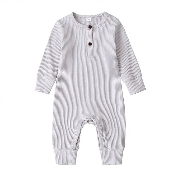 Breathable Soft Cotton Unisex Baby Romper Long Sleeve - ToylandEU