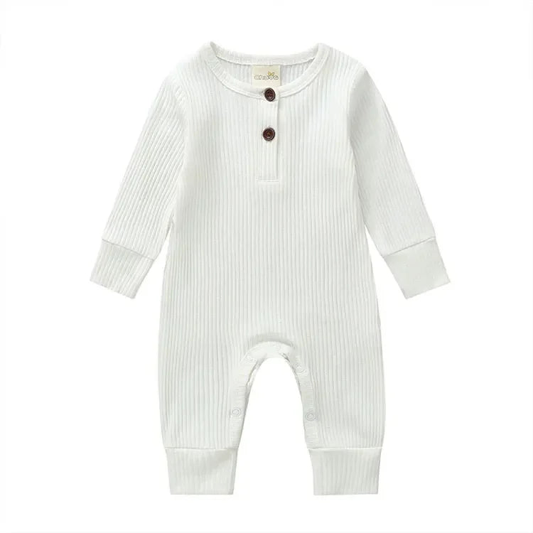 Breathable Soft Cotton Unisex Baby Romper Long Sleeve - ToylandEU