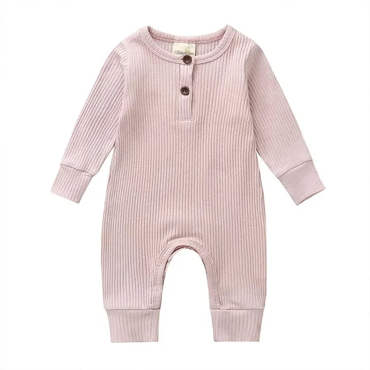 Breathable Soft Cotton Unisex Baby Romper Long Sleeve - ToylandEU