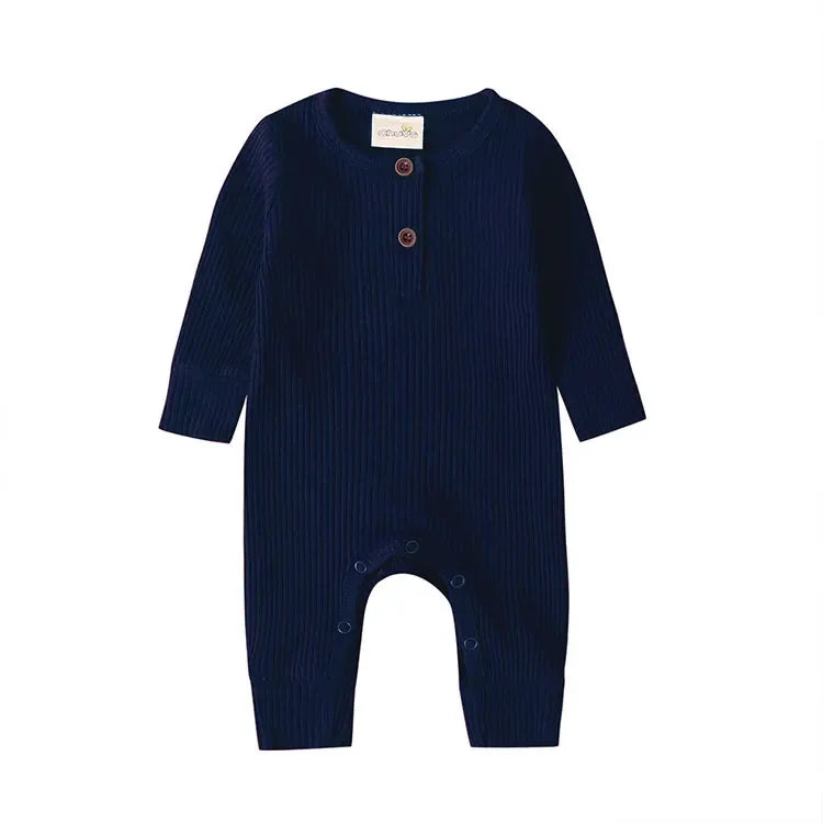 Breathable Soft Cotton Unisex Baby Romper Long Sleeve - ToylandEU