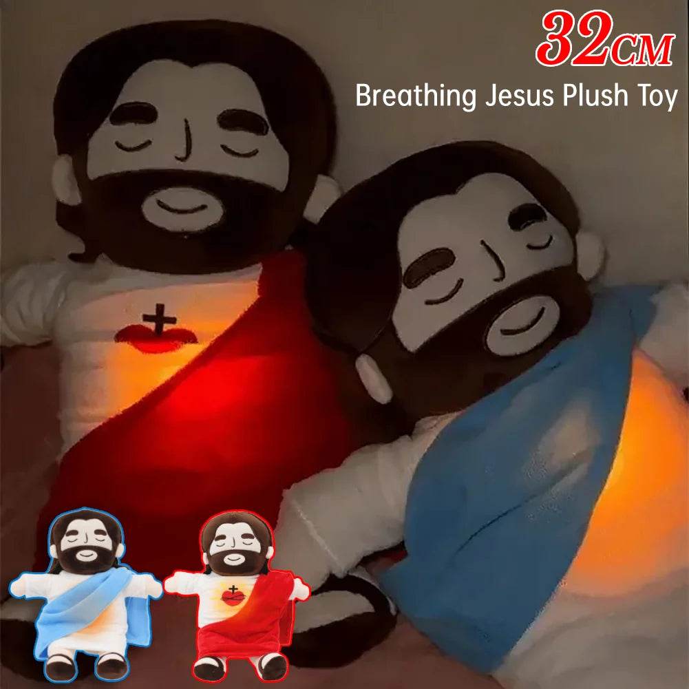 Breathing Jesus Plush Toy 32cm Soothing Stuffed Doll - ToylandEU