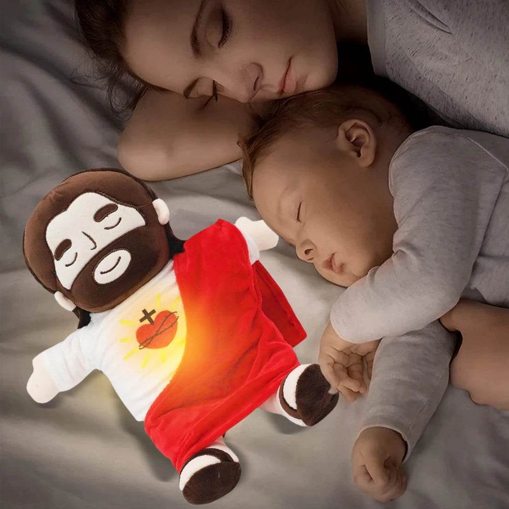 Breathing Jesus Plush Toy 32cm Soothing Stuffed Doll - ToylandEU