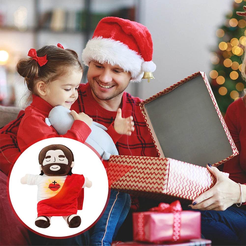 Breathing Jesus Plush Toy 32cm Soothing Stuffed Doll - ToylandEU