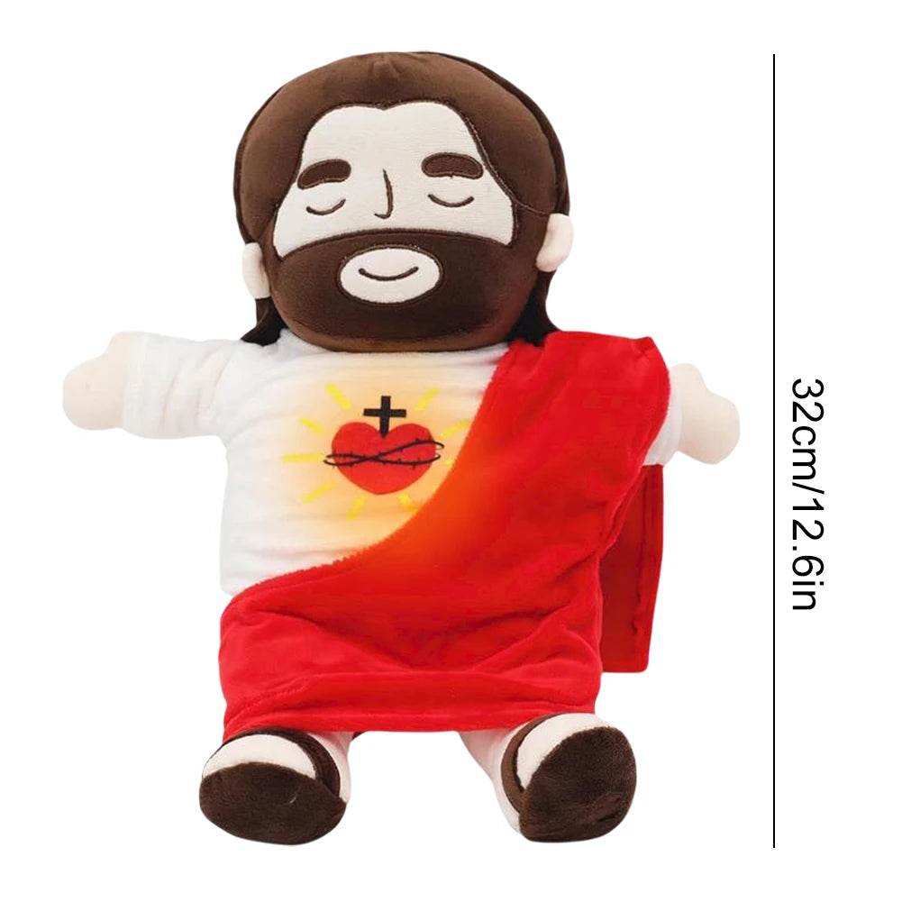 Breathing Jesus Plush Toy 32cm Soothing Stuffed Doll - ToylandEU