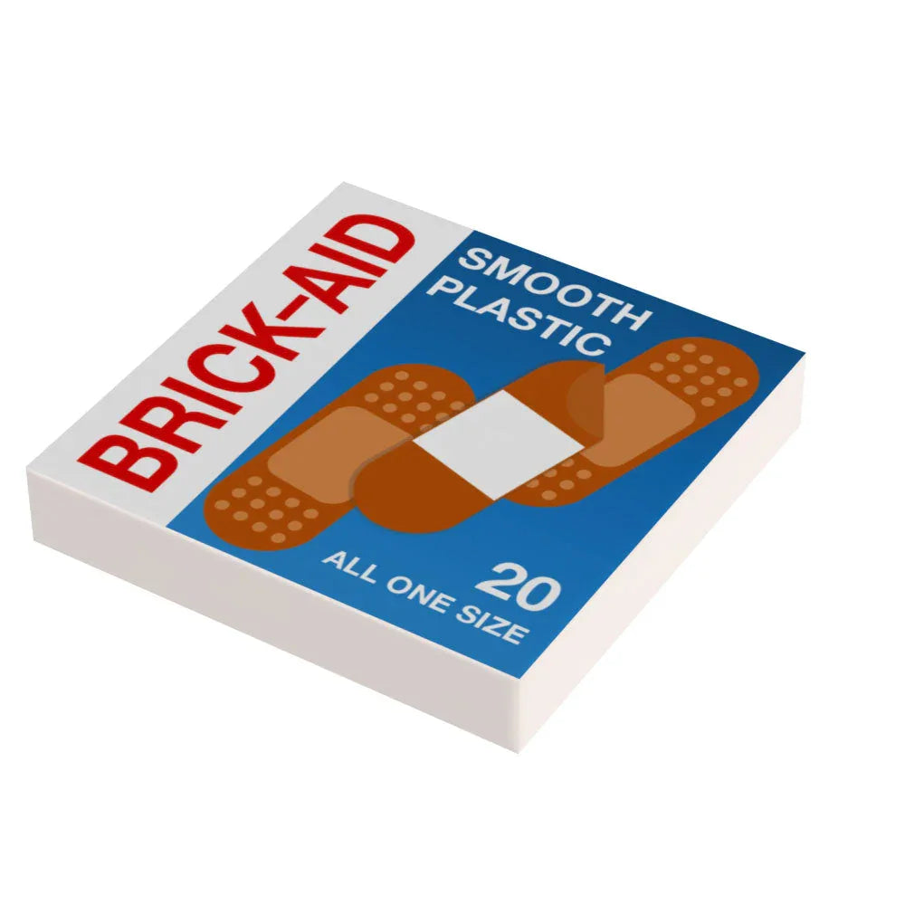 Brick-Aid, First Aid (2x2 Tile) made using LEGO parts - B3 Customs - ToylandEU