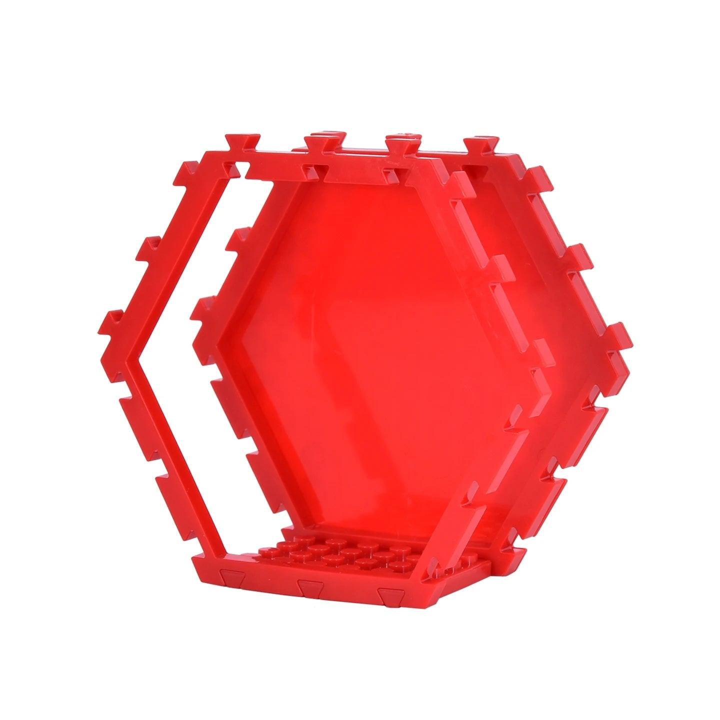 Brick Display Stand | Red Hex Interlock | Toylandeu™ 