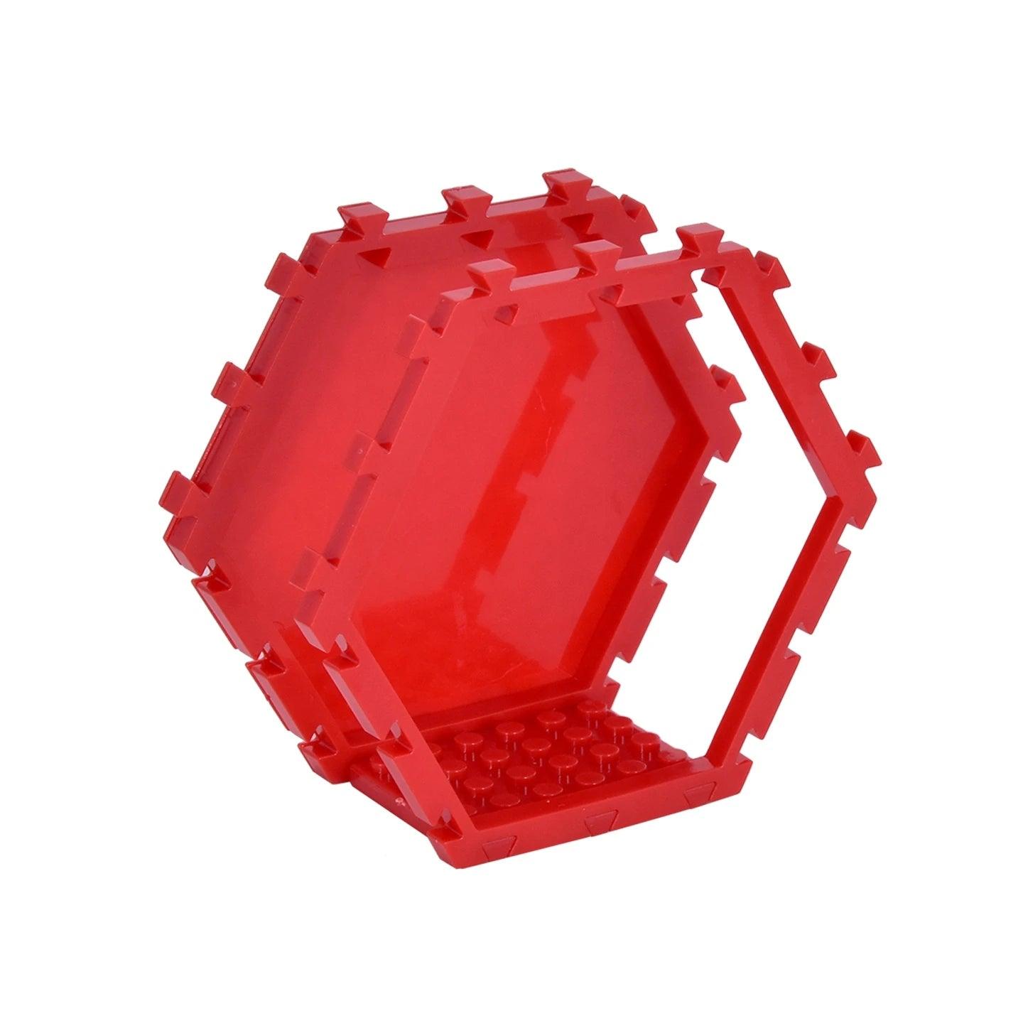  Brick Display Stand | Red Hex Interlock | Toylandeu™ 