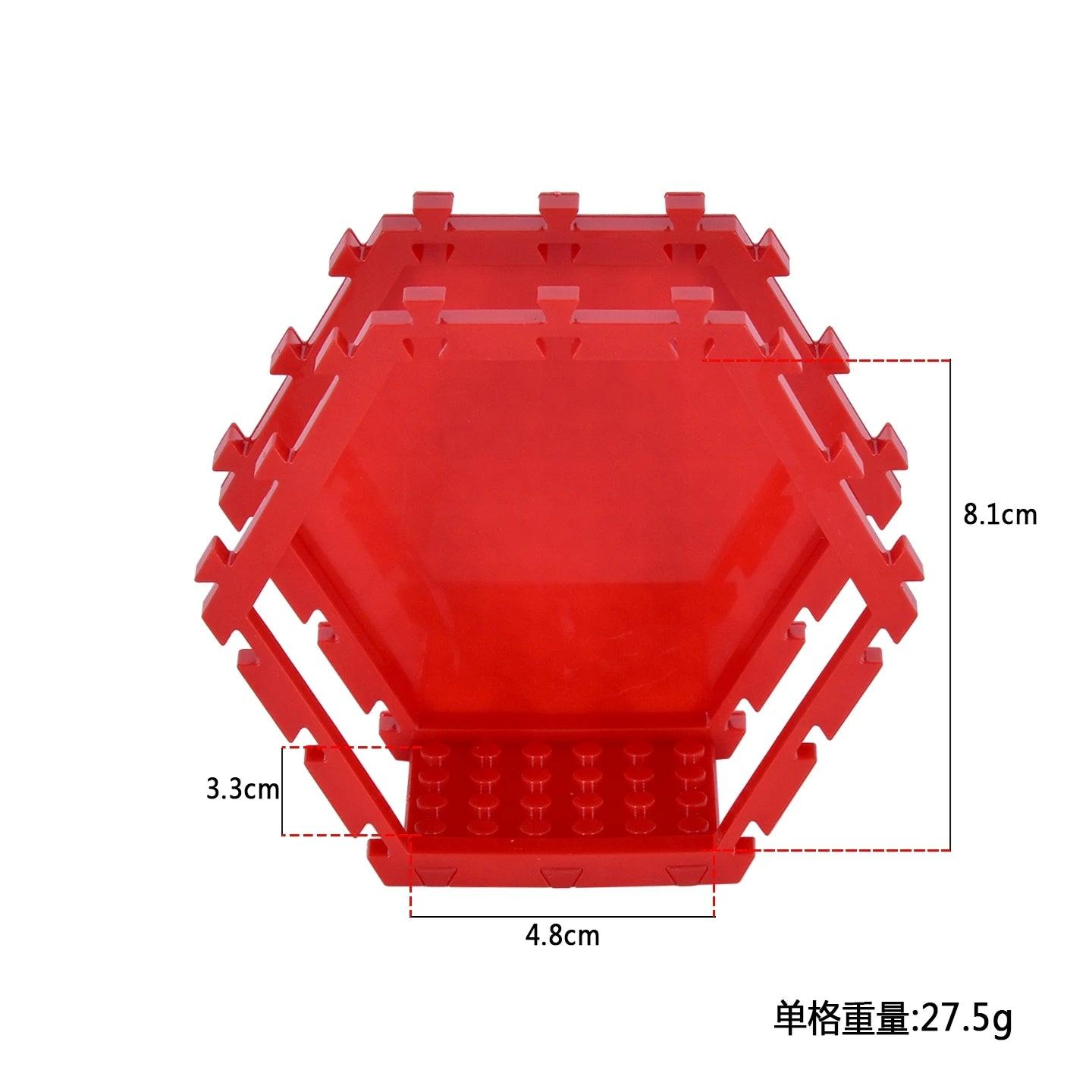  Brick Display Stand | Red Hex Interlock | Toylandeu™ 