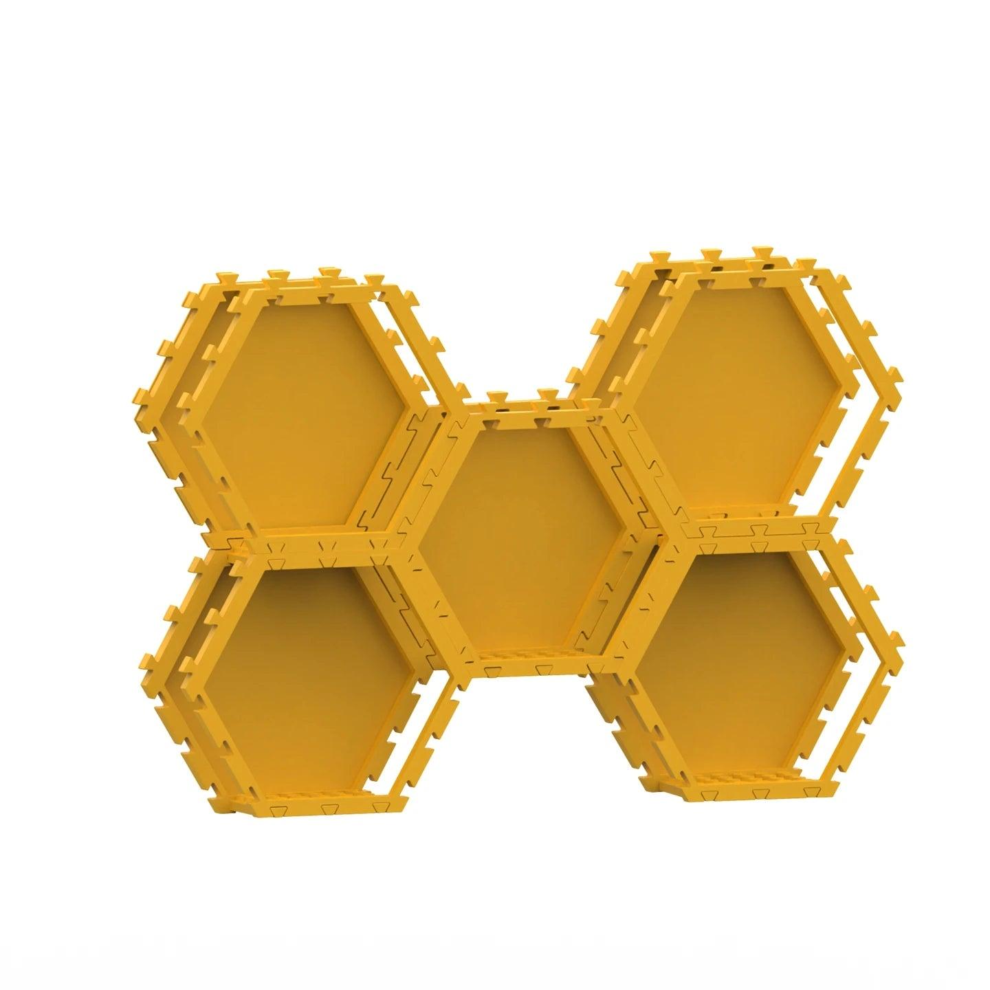  Brick Display Stand | Red Hex Interlock | Toylandeu™ 