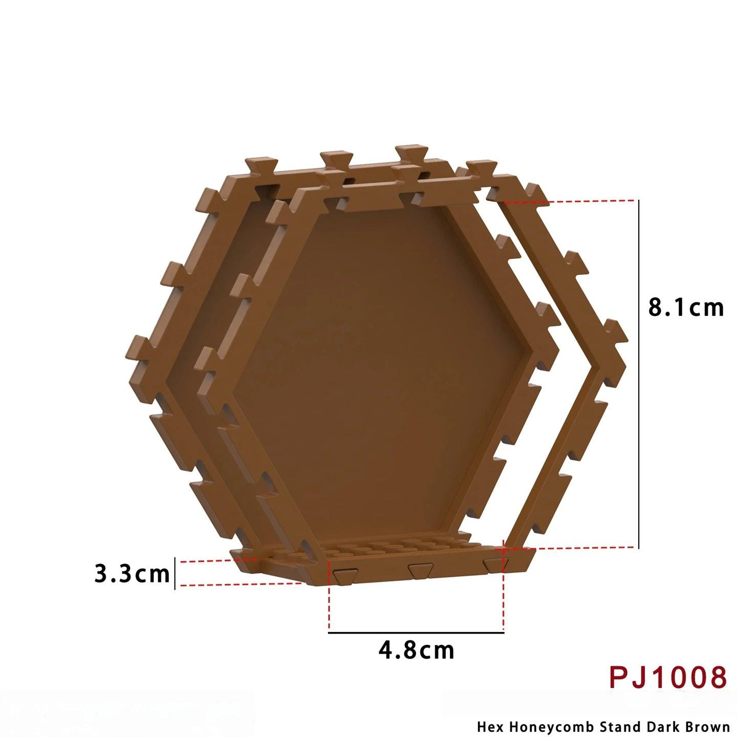  Brick Display Stand | Red Hex Interlock | Toylandeu™ 