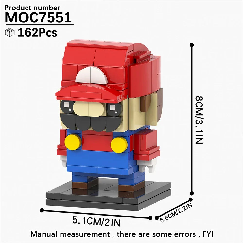 BrickHeadz Style Building Blocks Set For Cartoon Characters - ToylandEU