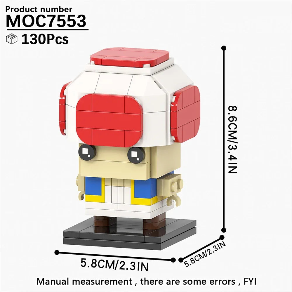 BrickHeadz Style Building Blocks Set For Cartoon Characters - ToylandEU