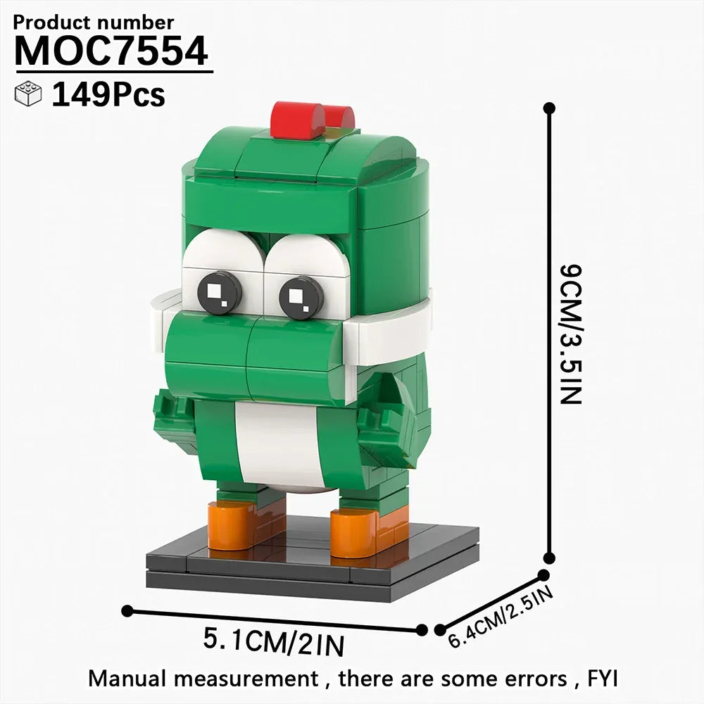 BrickHeadz Style Building Blocks Set For Cartoon Characters - ToylandEU