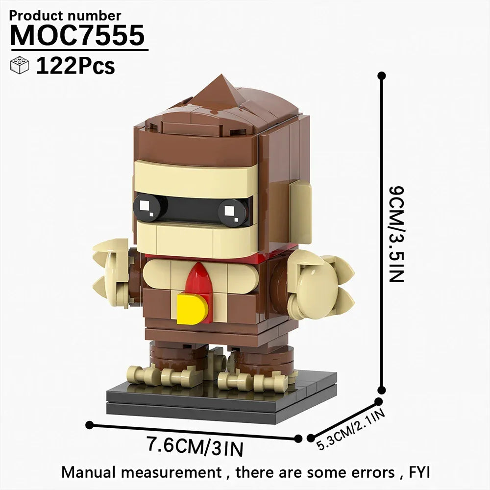 BrickHeadz Style Building Blocks Set For Cartoon Characters - ToylandEU