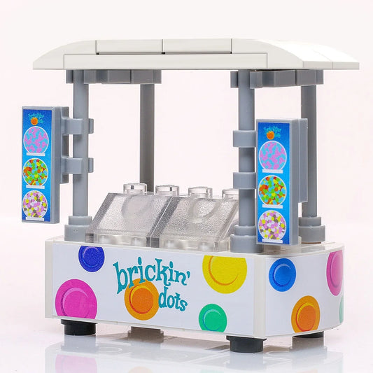 Brickin' Dots Ice Cream Food Stand made using LEGO parts - B3 Customs - ToylandEU