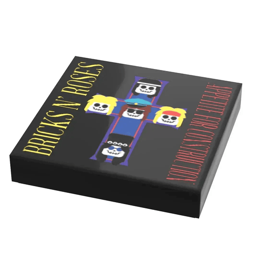  Bricks N' Roses, Appetite for Construction - B3 Customs ® Music Album Cover (2x2 Tile) -  ToylandEU™