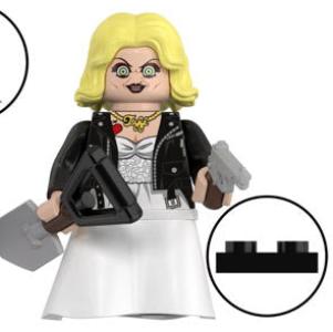 Custom Figure Bride Horror Punk With Leather Jacket LEGO Compatible Plastic Figure for Display - ToylandEU