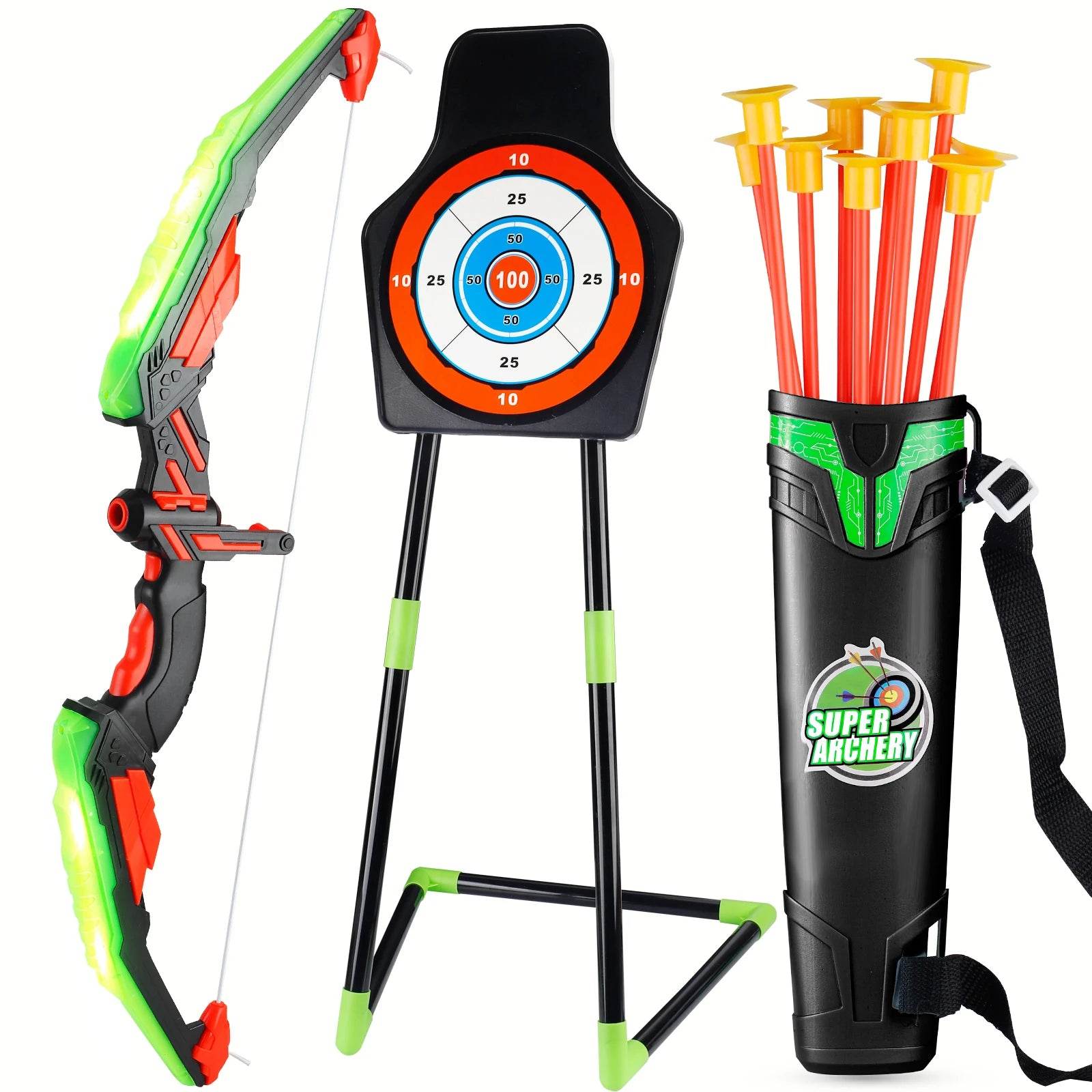 Bright Archery Toy Set Glow In The Dark Outdoor Adventure - ToylandEU