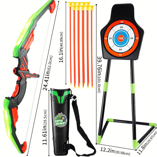 Bright Archery Toy Set Glow In The Dark Outdoor Adventure - ToylandEU