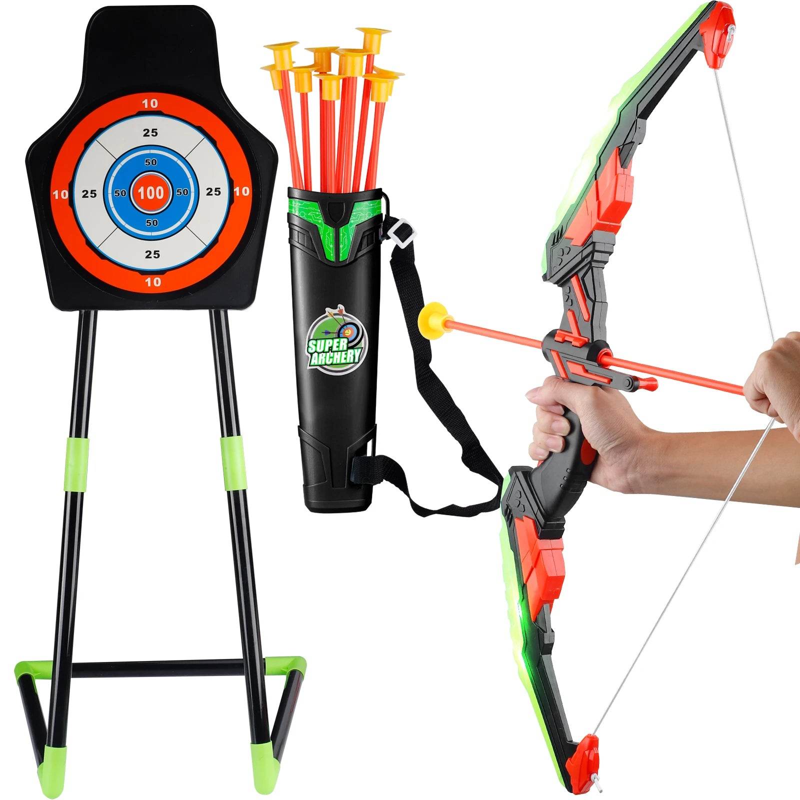 Bright Archery Toy Set Glow In The Dark Outdoor Adventure - ToylandEU