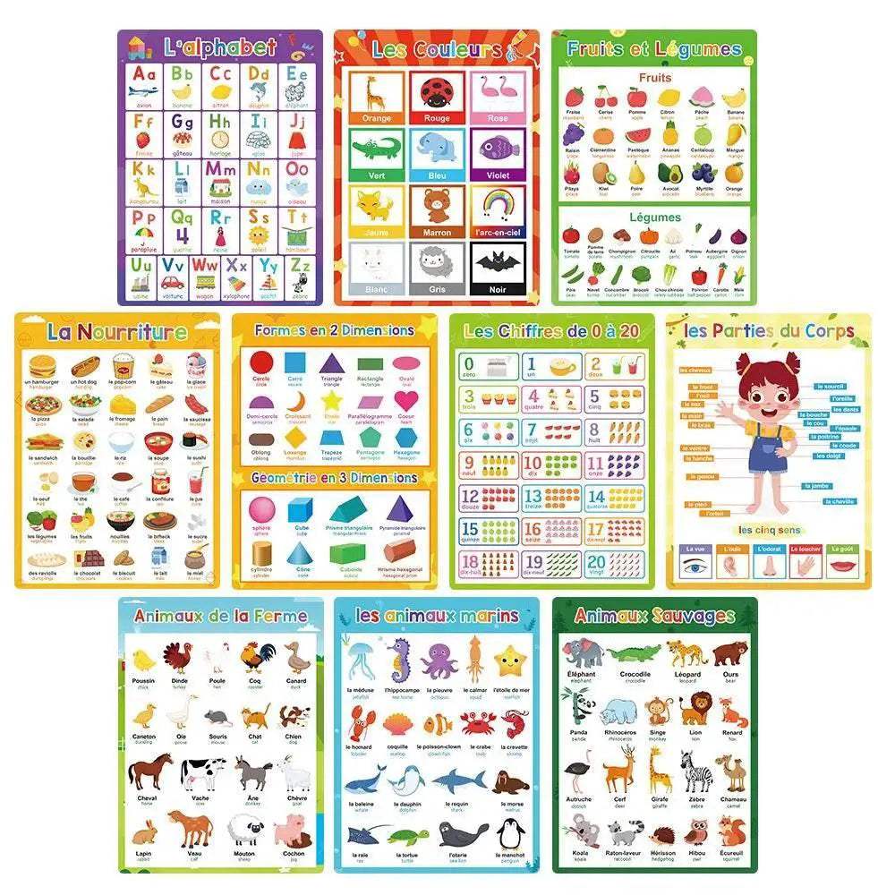  Bright Bilingual Language Posters CE Toyland EU -  ToylandEU™