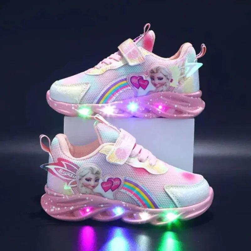  Bright Disney LED Sneakers Elsa Print Shoes Toyland EU -  ToylandEU™