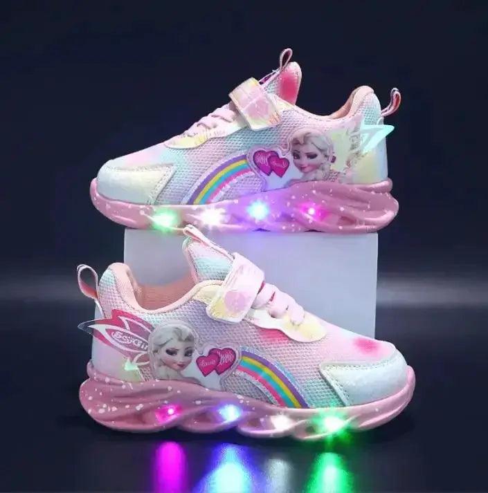  Bright Disney LED Sneakers Elsa Print Shoes Toyland EU -  ToylandEU™