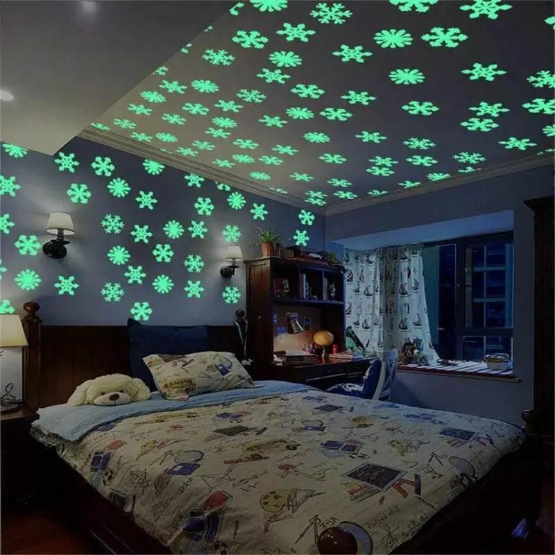  Bright Luminous Snowflake Wall Decals Toyland EU -  ToylandEU™