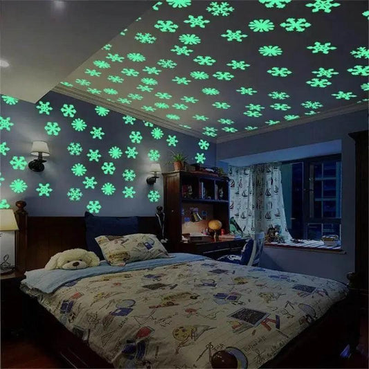  Bright Luminous Snowflake Wall Decals Toyland EU -  ToylandEU™