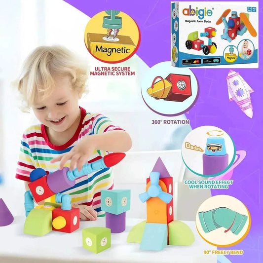  Bright Magnetic Foam Blocks Set 3-6 Toyland EU -  ToylandEU™