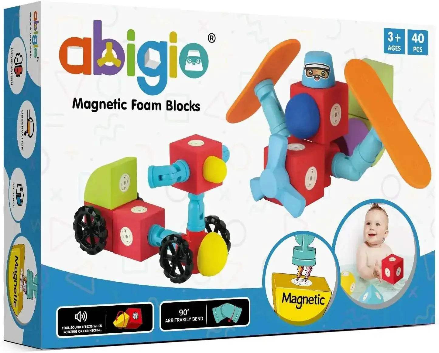  Bright Magnetic Foam Blocks Set 3-6 Toyland EU -  ToylandEU™