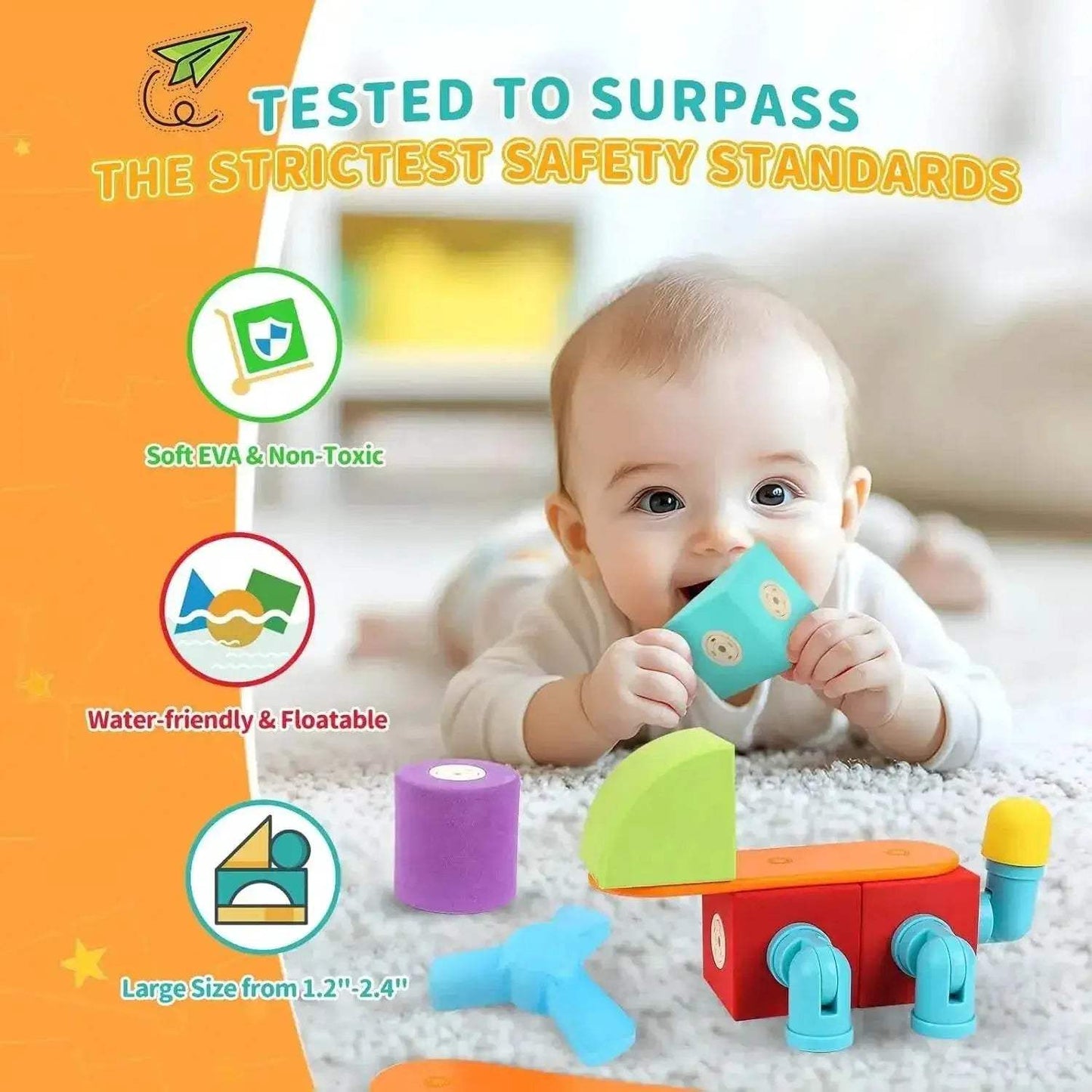  Bright Magnetic Foam Blocks Set 3-6 Toyland EU -  ToylandEU™