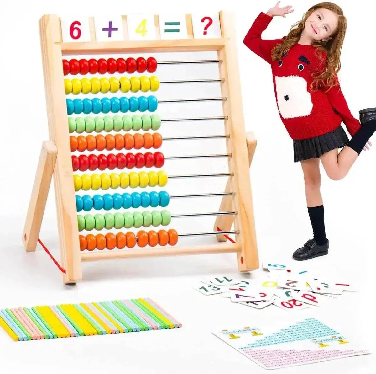  Bright Wooden Abacus Counting Toy 10 Row Toyland EU -  ToylandEU™