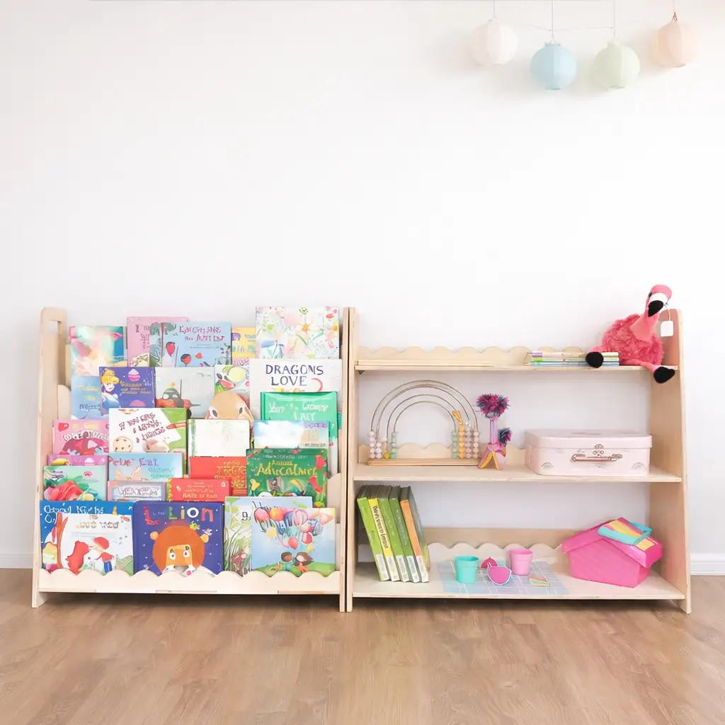 RAY+ROY- Scalloped Toy Shelf + Bookshelf - Bush Acres