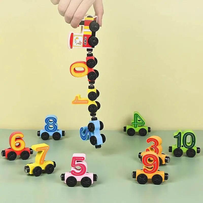 Brightly Colored Montessori Number Train Set - 12 Pieces -  ToylandEU™
