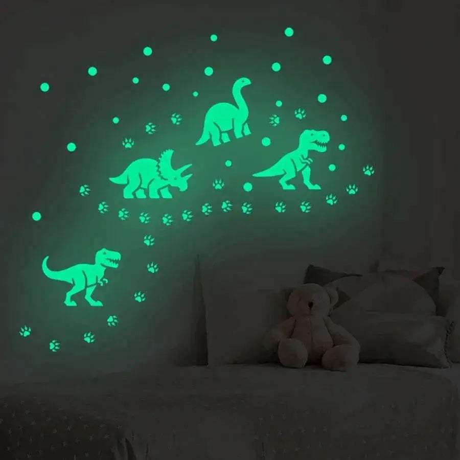  Brilliant Glow Dinosaur Stars Wall Stickers Toyland EU -  ToylandEU™
